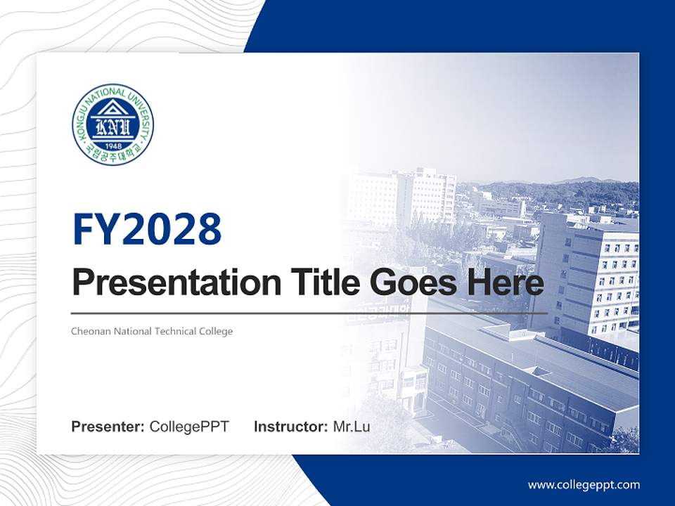 Cheonan National Technical College Academic Presentation/Research Findings Report PPT Template4:3 ratio PPT effect preview image5