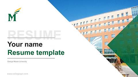 George Mason University Resume PPT Template