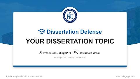 Handong Global University Graduation Thesis Defense PPT Template