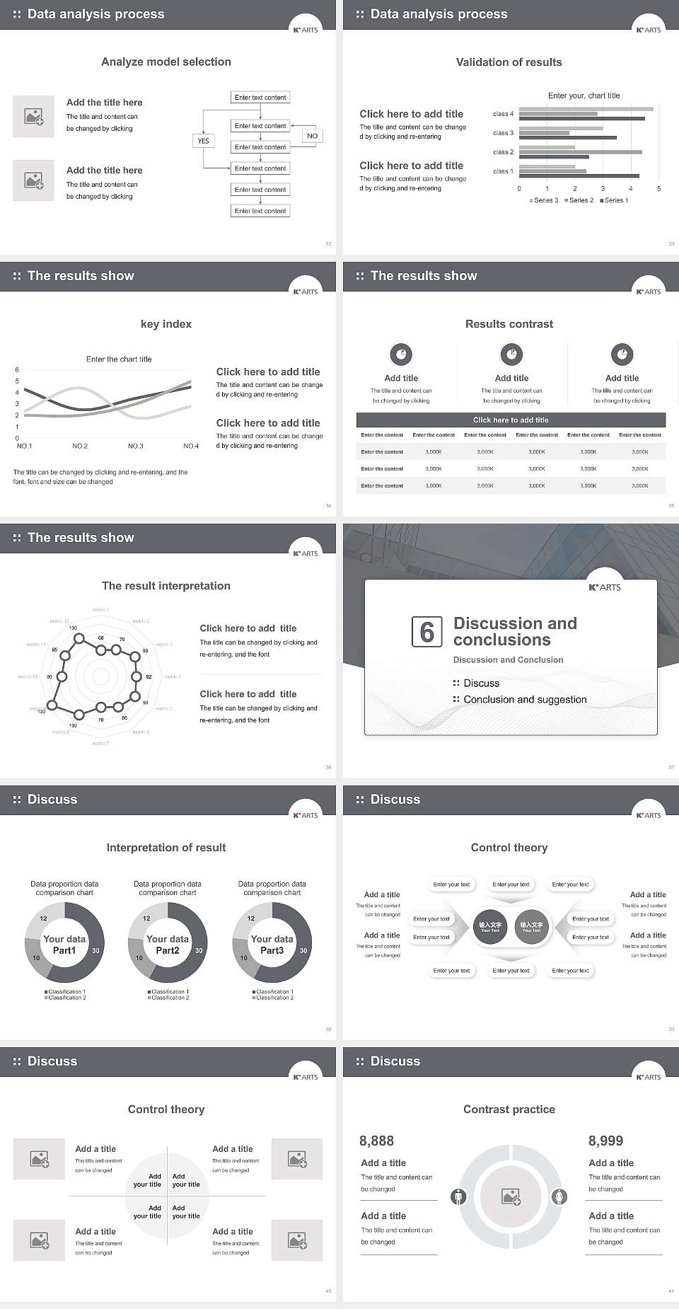 Korea National University of Arts Graduation Thesis Defense PPT Template4:3 ratio PPT effect preview image5