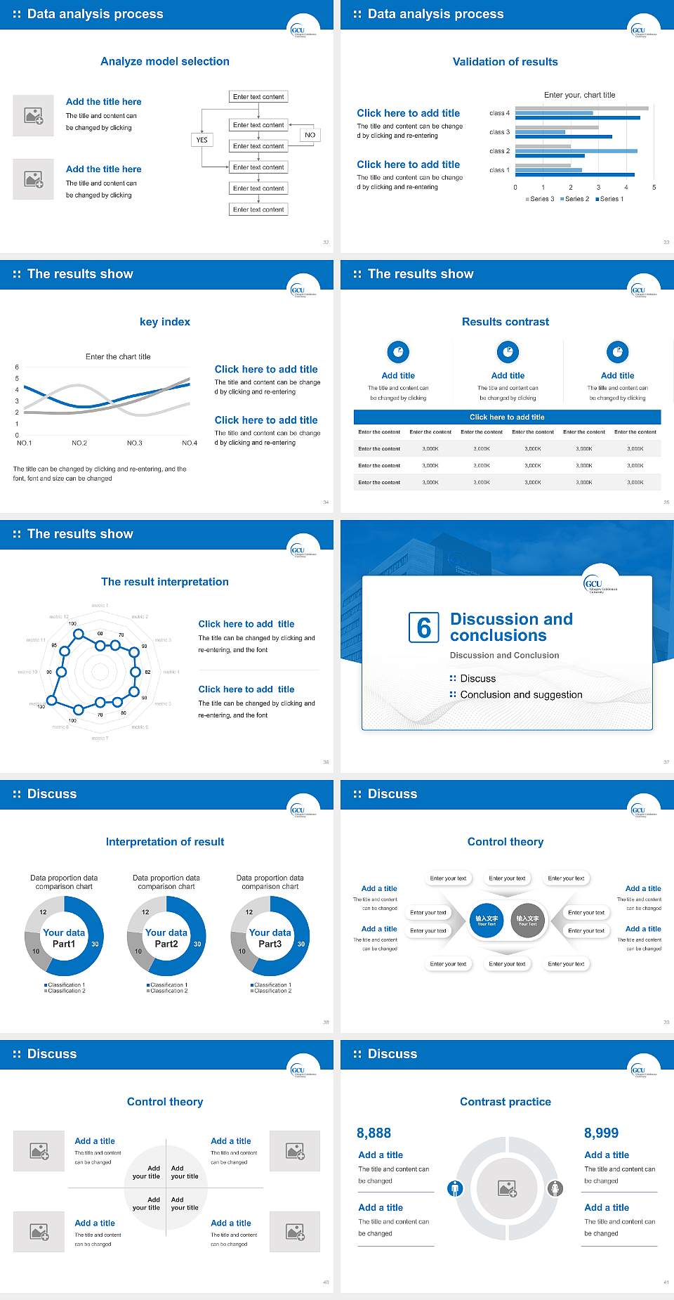 Glasgow Caledonian University Graduation Thesis Defense PPT Template4:3 ratio PPT effect preview image5