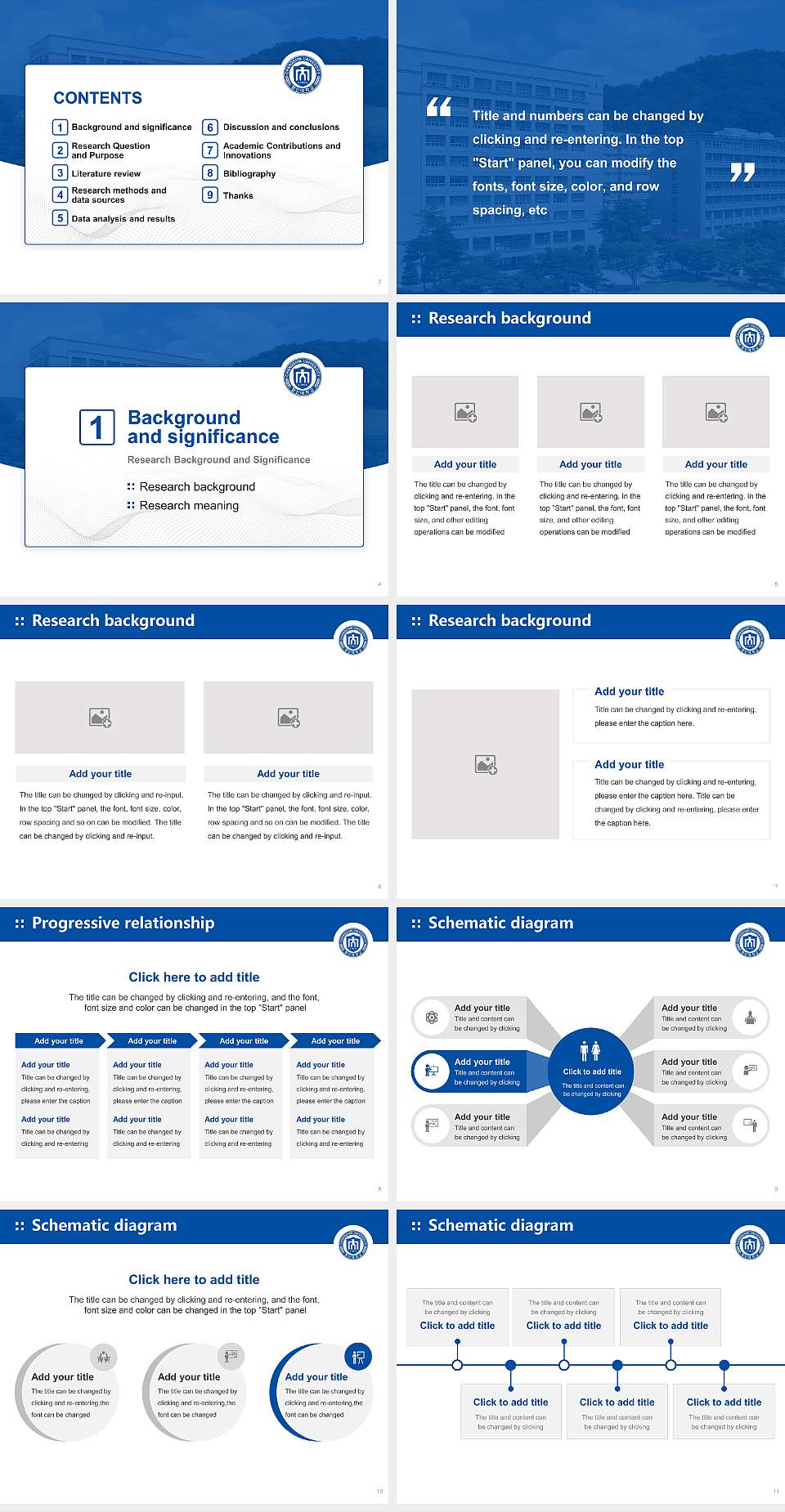 Changshin University Graduation Thesis Defense PPT Template4:3 ratio PPT effect preview image2