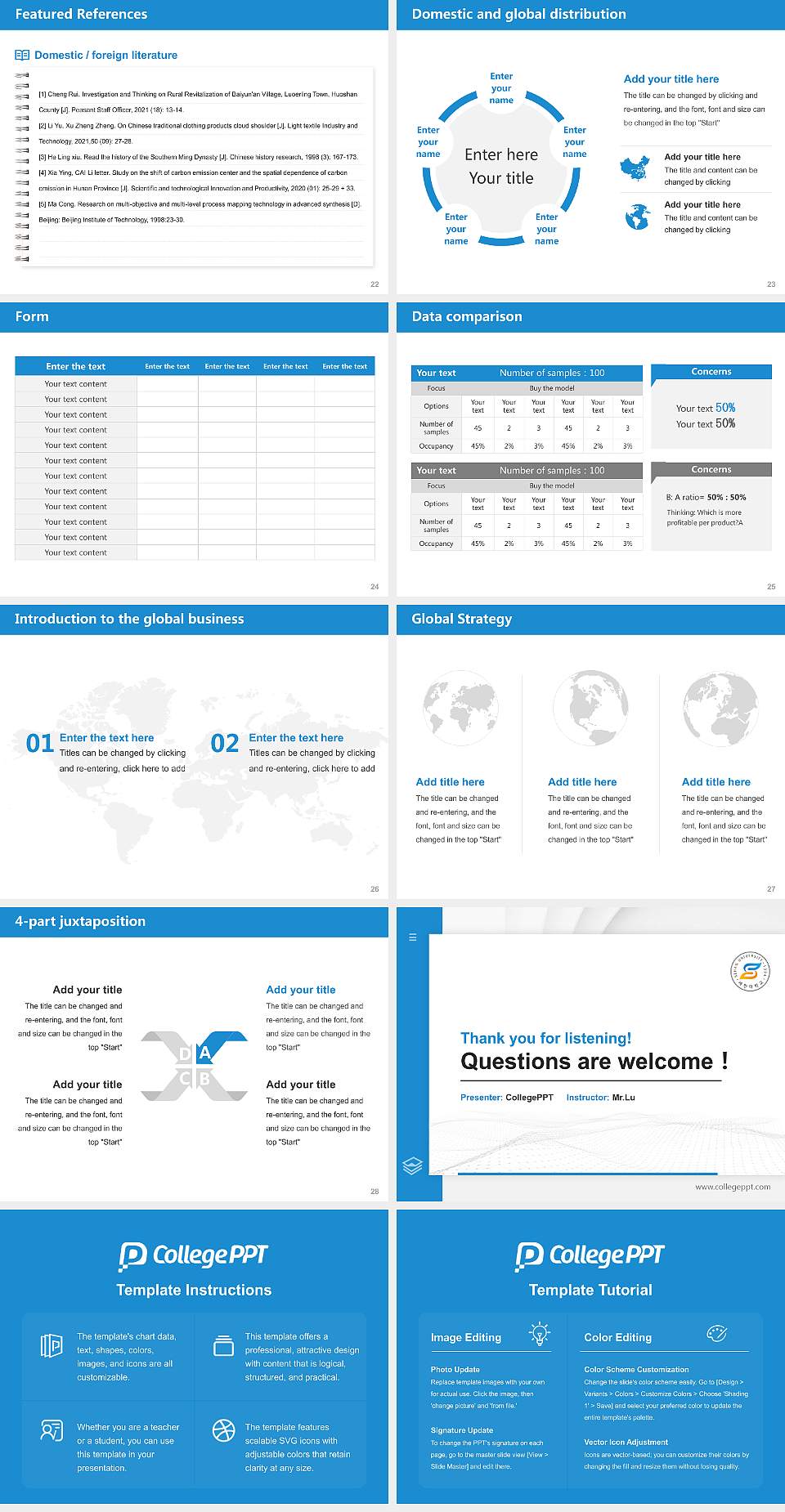 Sehan University Thesis Proposal/Graduation Defense PPT Template4:3 ratio PPT effect preview image4