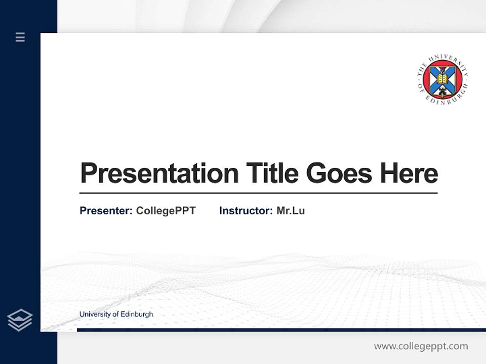 University of Edinburgh Thesis Proposal/Graduation Defense PPT Template4:3 ratio PPT effect preview image5