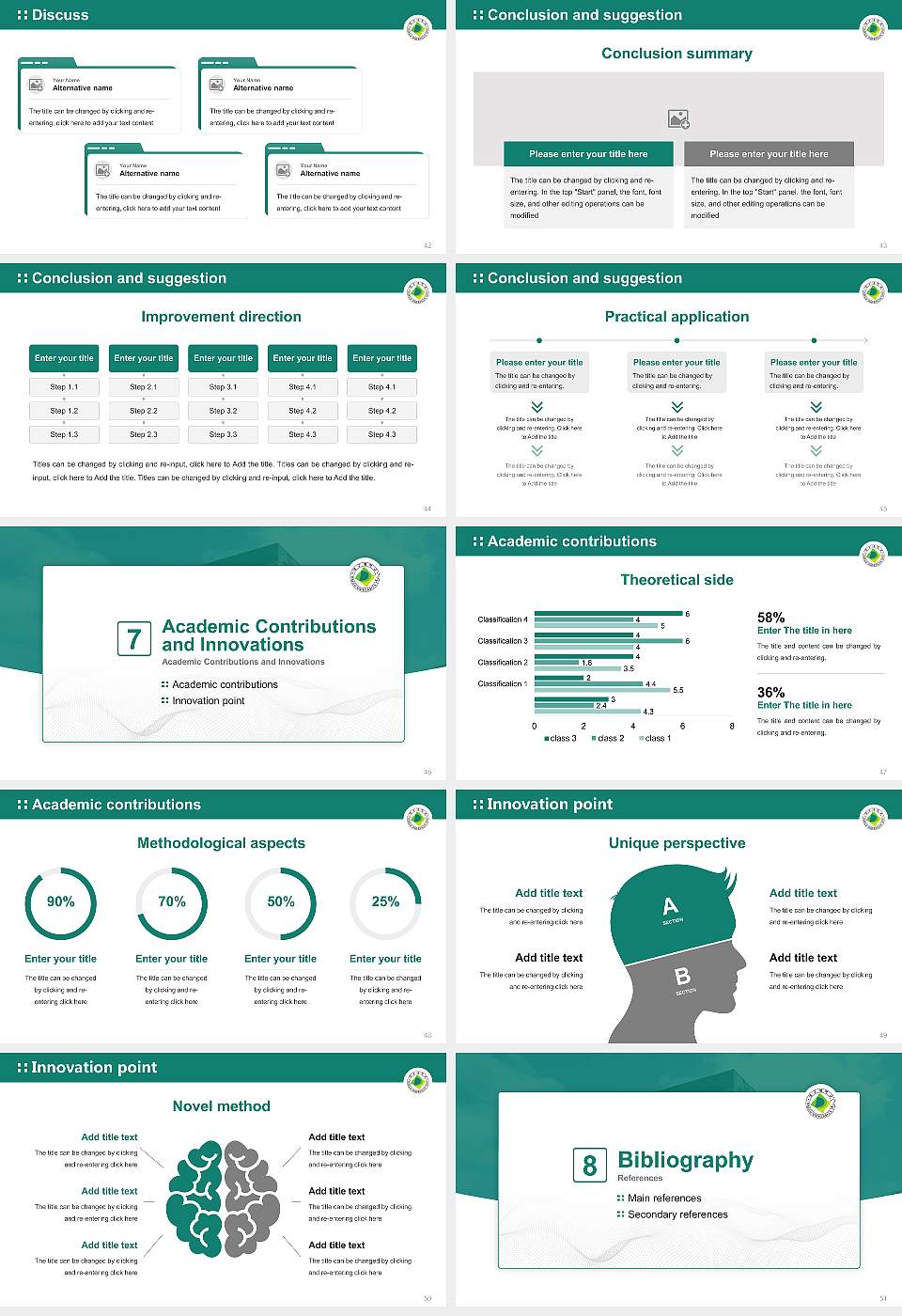 Daegu University Graduation Thesis Defense PPT Template16:9 ratio PPT effect preview image6