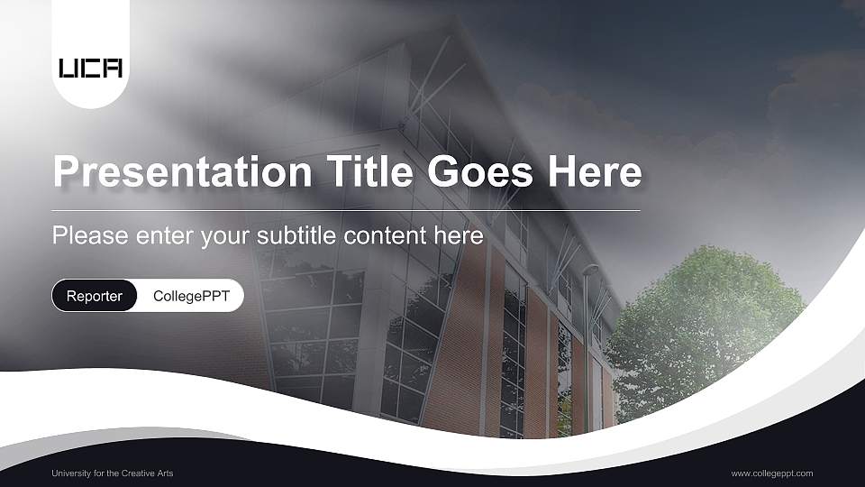 University for the Creative Arts Lecture Sharing and Networking Event PPT Template16:9 ratio PPT effect preview image