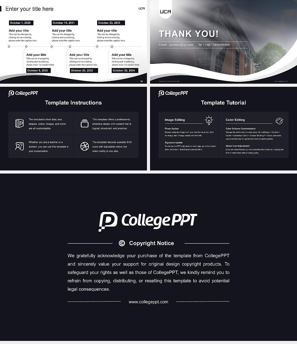 University for the Creative Arts Lecture Sharing and Networking Event PPT Template16:9 ratio PPT effect preview image4