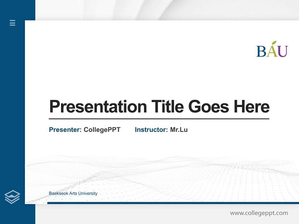 Baekseok Arts University Thesis Proposal/Graduation Defense PPT Template4:3 ratio PPT effect preview image5
