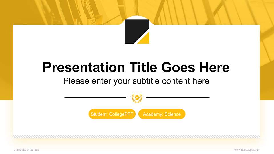 University of Suffolk National Scholarship Defense PPT Template16:9 ratio PPT effect preview image