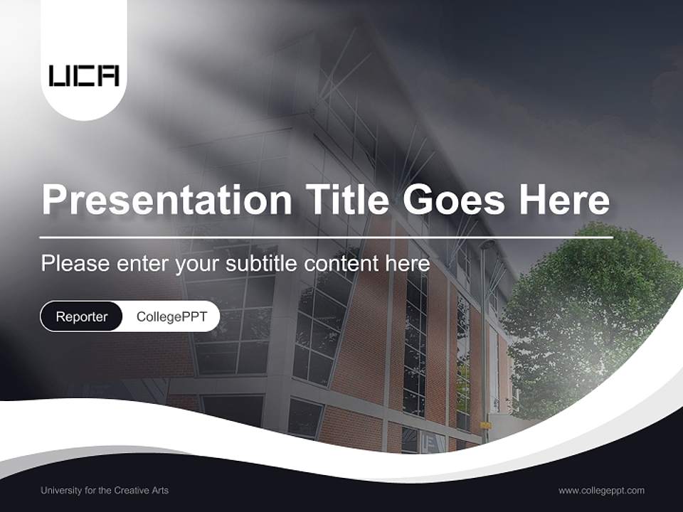 University for the Creative Arts Lecture Sharing and Networking Event PPT Template4:3 ratio PPT effect preview image4