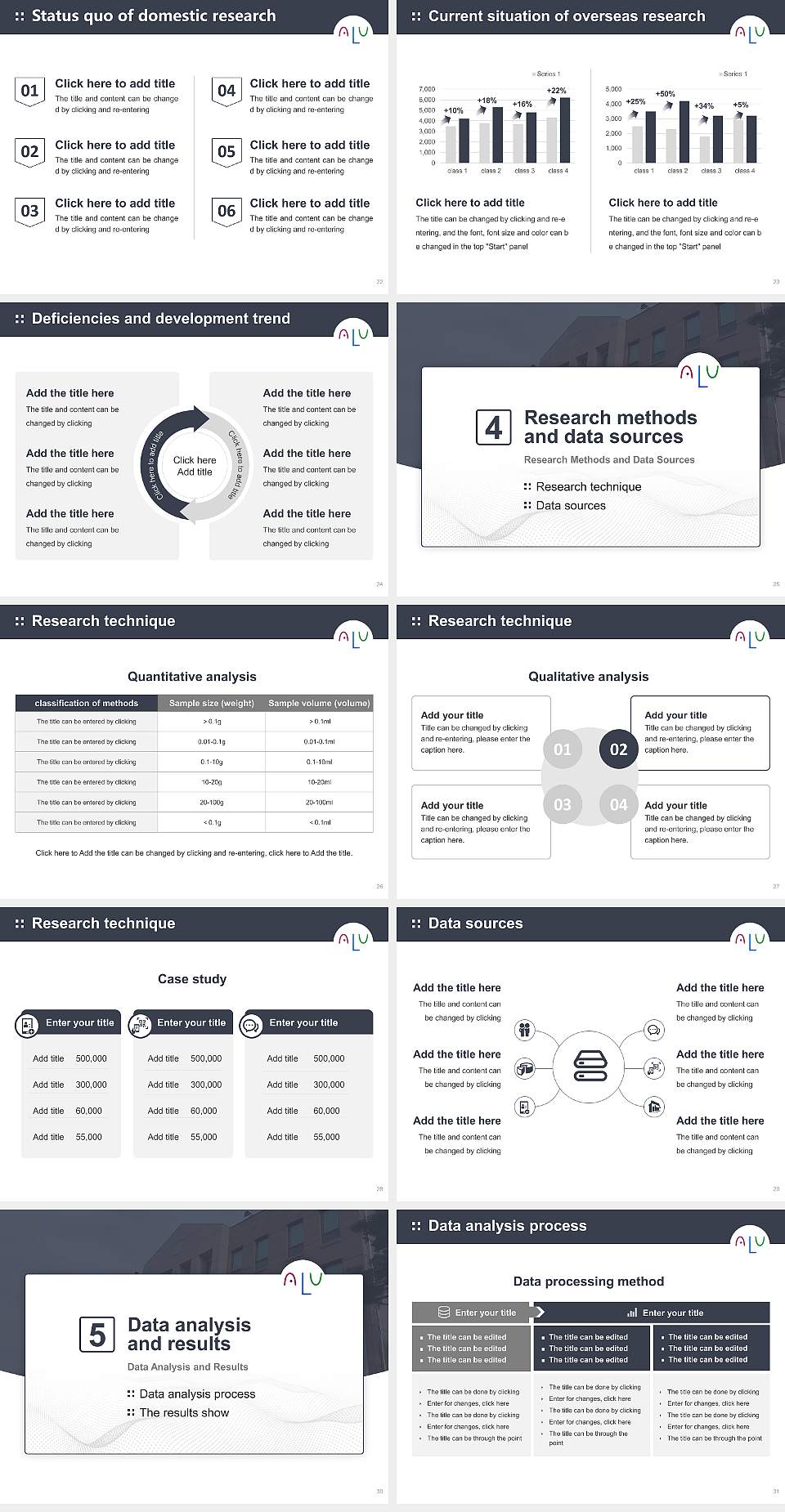 Asia LIFE University Graduation Thesis Defense PPT Template4:3 ratio PPT effect preview image4