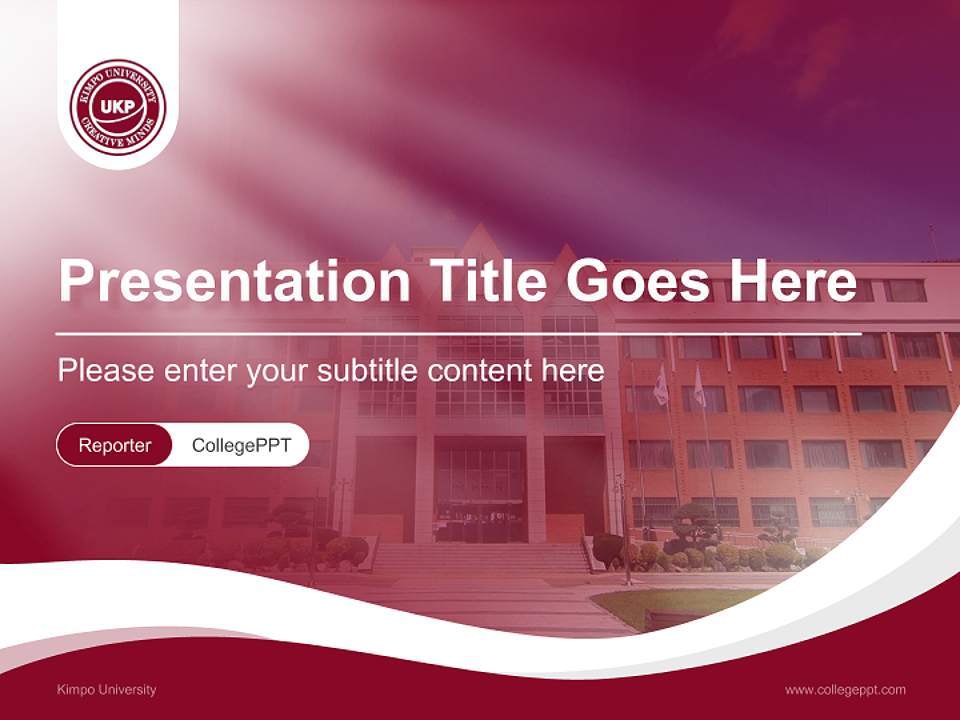 Kimpo University Lecture Sharing and Networking Event PPT Template4:3 ratio PPT effect preview image4