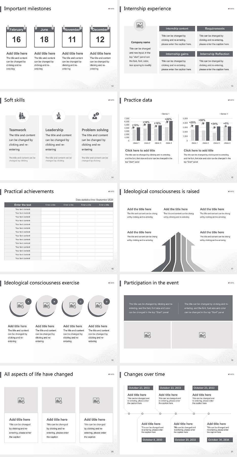 Korea National University of Arts National Scholarship Defense PPT Template4:3 ratio PPT effect preview image3
