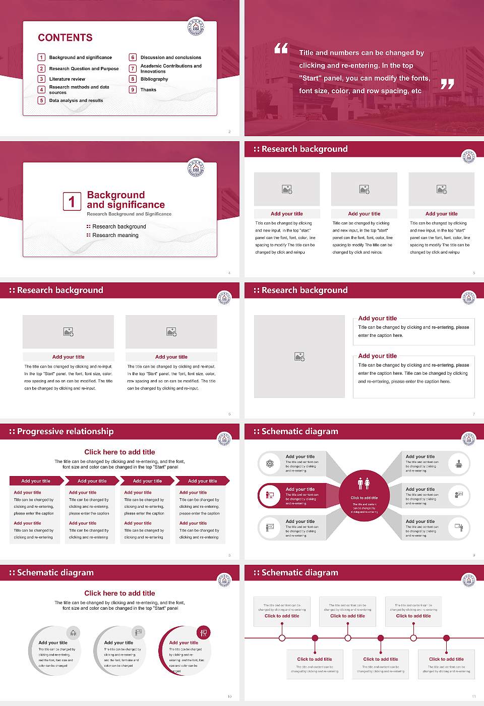 Hannam University Graduation Thesis Defense PPT Template16:9 ratio PPT effect preview image2