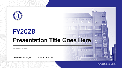 Seoul Christian University Academic Presentation/Research Findings Report PPT Template