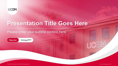 University College of Estate Management Lecture Sharing and Networking Event PPT Template