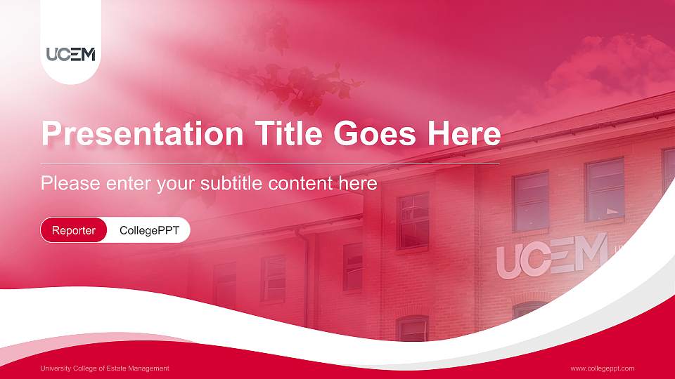 University College of Estate Management Lecture Sharing and Networking Event PPT Template16:9 ratio PPT effect preview image
