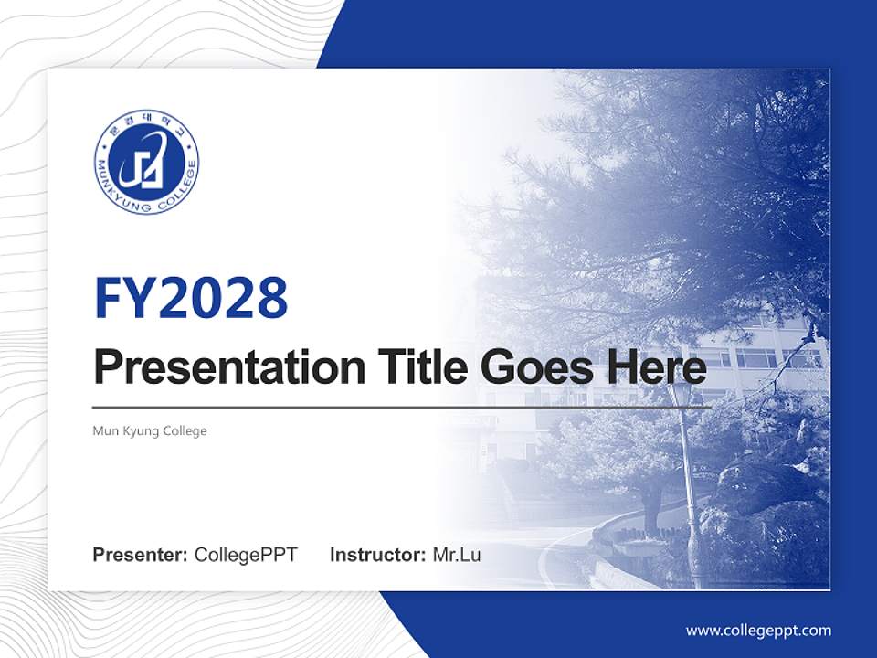 Mun Kyung College Academic Presentation/Research Findings Report PPT Template4:3 ratio PPT effect preview image5