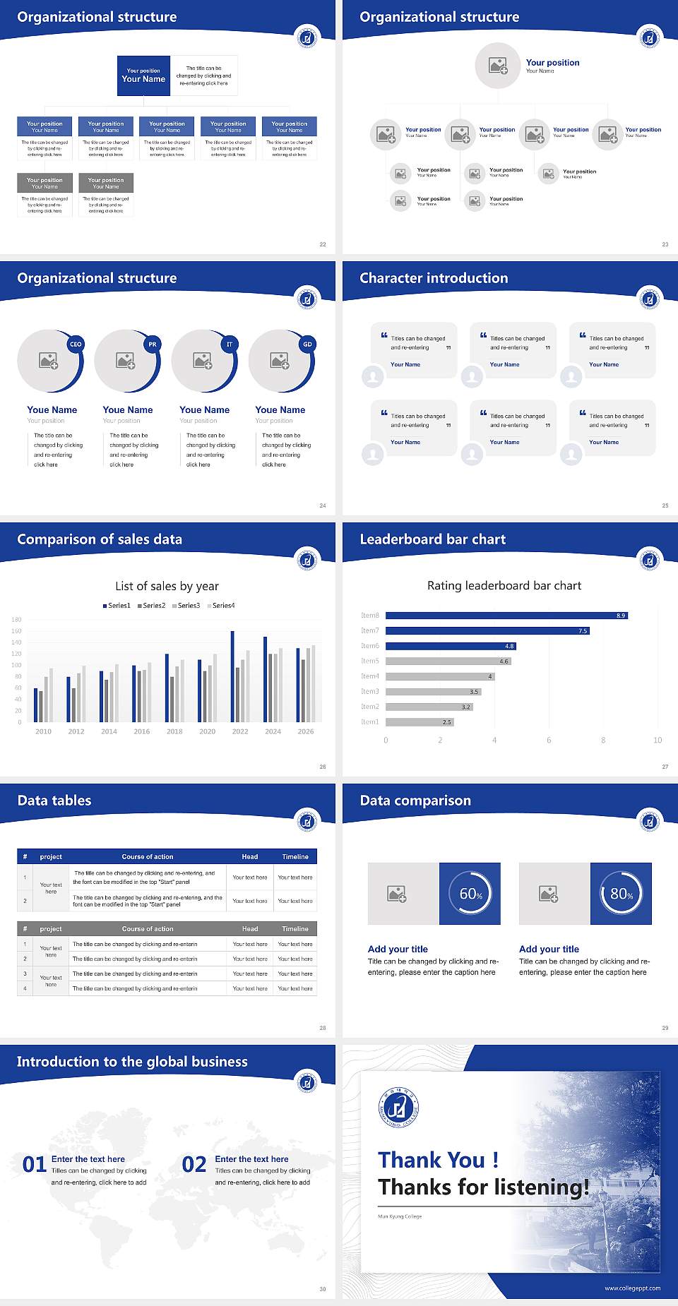 Mun Kyung College Academic Presentation/Research Findings Report PPT Template4:3 ratio PPT effect preview image4