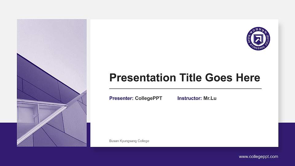 Busan Kyungsang College General Purpose PPT Template16:9 ratio PPT effect preview image