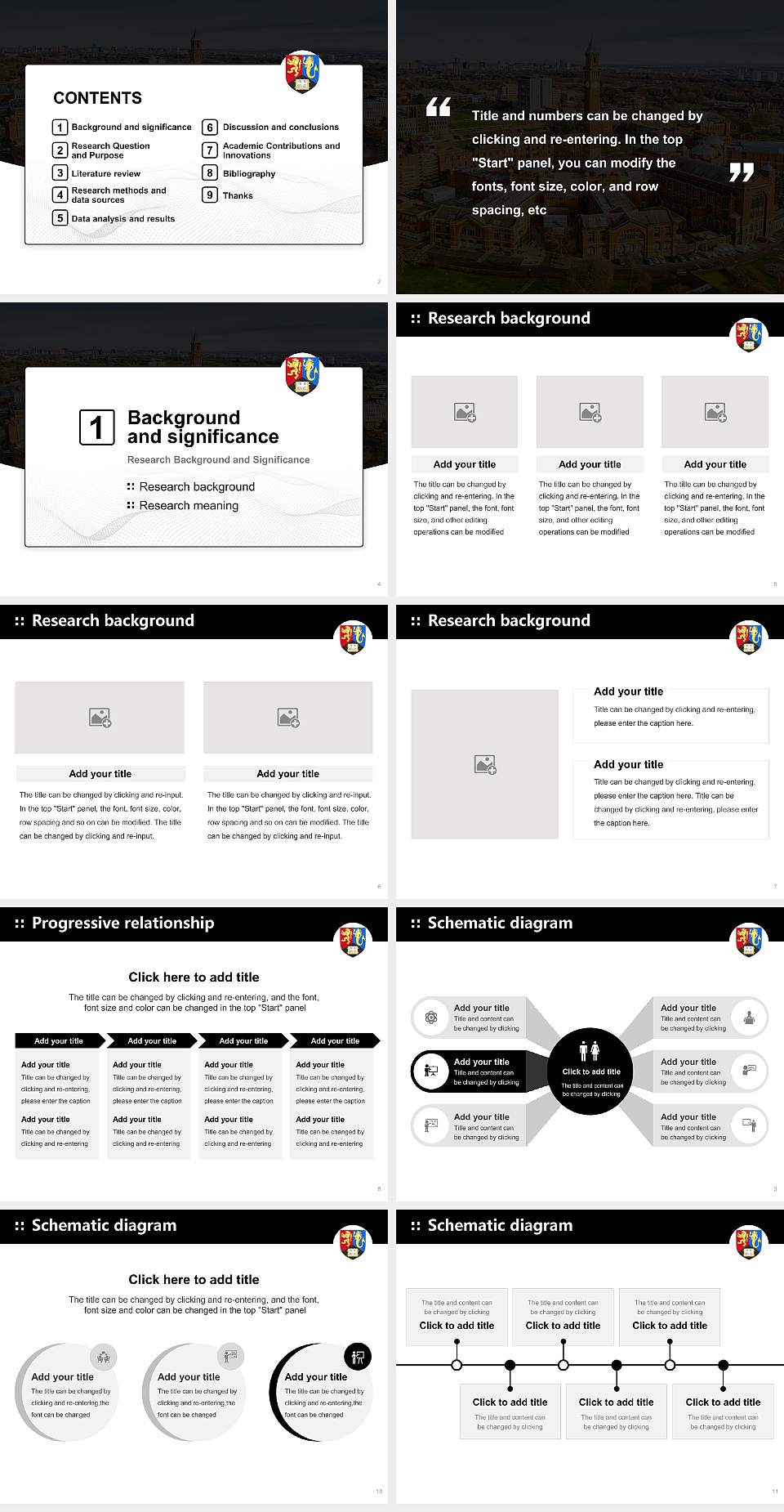 University of Birmingham Graduation Thesis Defense PPT Template4:3 ratio PPT effect preview image2