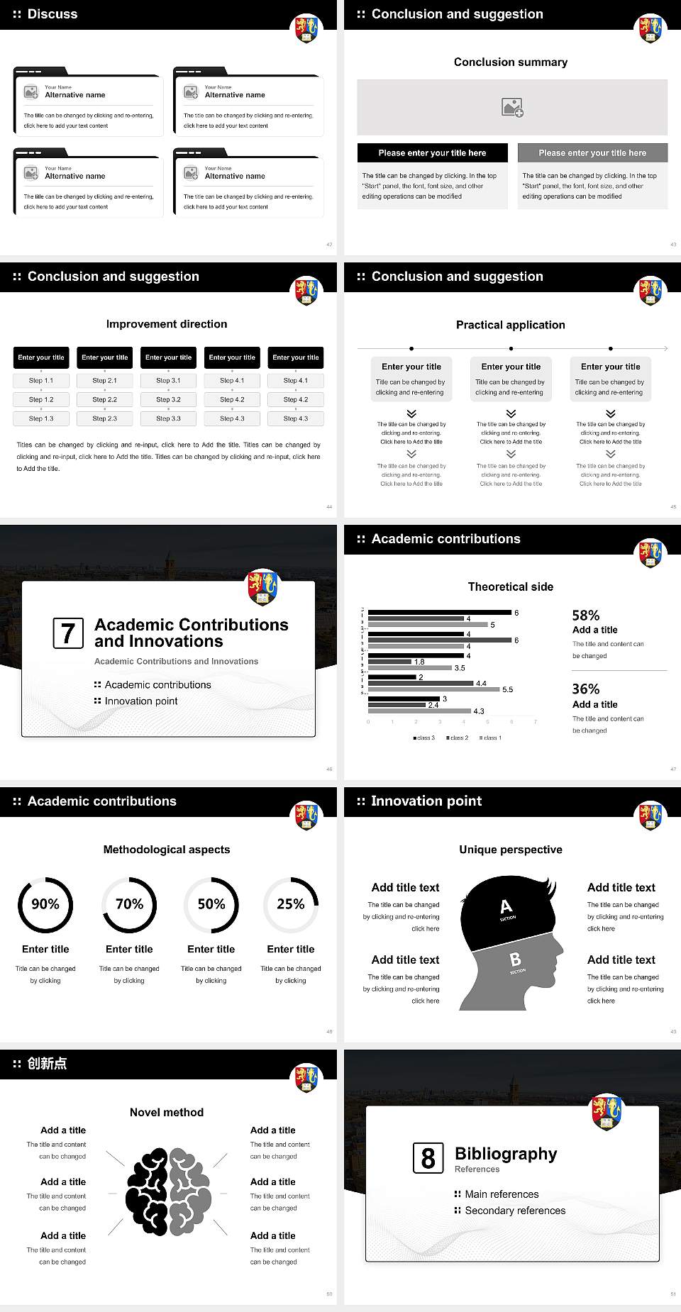 University of Birmingham Graduation Thesis Defense PPT Template4:3 ratio PPT effect preview image6