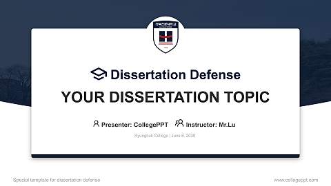 Kyungbuk College Graduation Thesis Defense PPT Template
