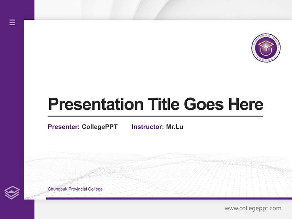 Chungbuk Provincial College Thesis Proposal/Graduation Defense PPT Template4:3 ratio PPT effect preview image5