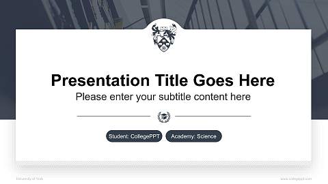 University of York National Scholarship Defense PPT Template