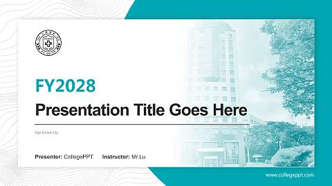 Inje University Academic Presentation/Research Findings Report PPT Template