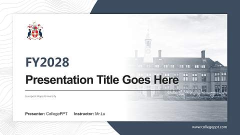 Liverpool Hope University Academic Presentation/Research Findings Report PPT Template