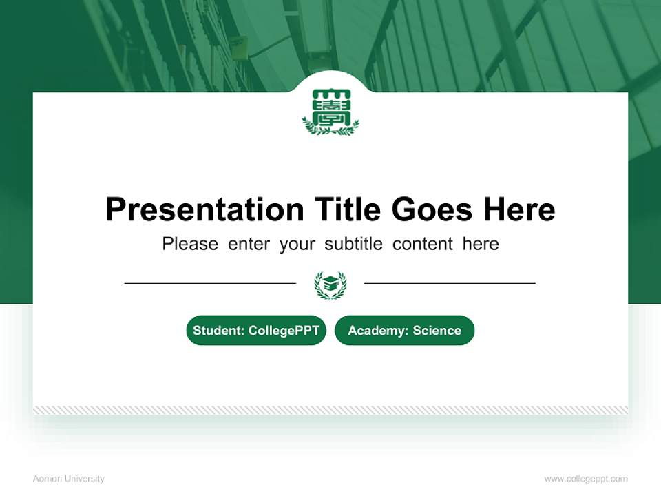 Aomori University National Scholarship Defense PPT Template4:3 ratio PPT effect preview image4