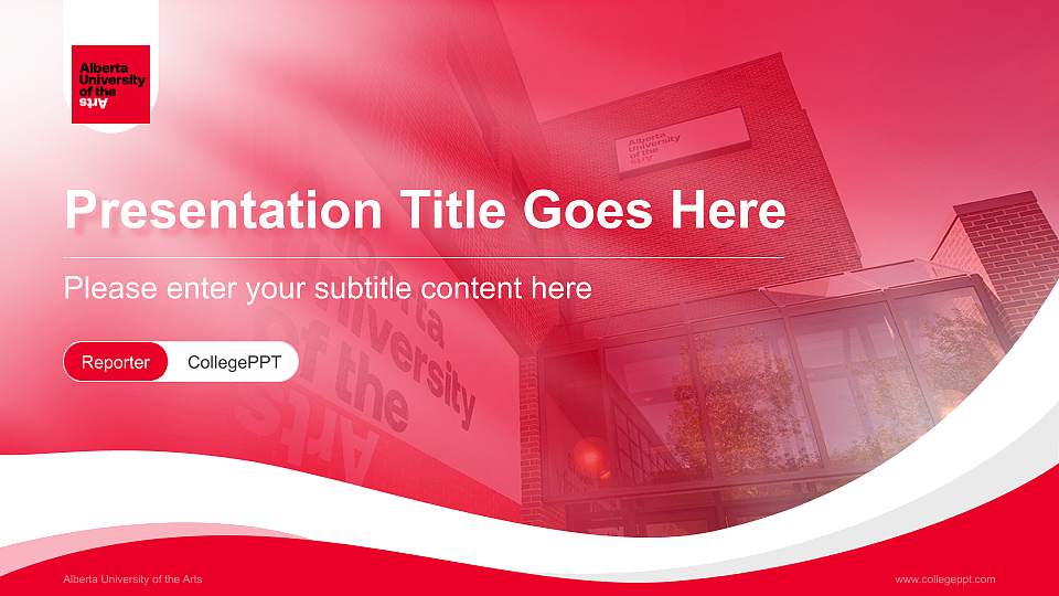 Alberta University of the Arts Lecture Sharing and Networking Event PPT Template16:9 ratio PPT effect preview image