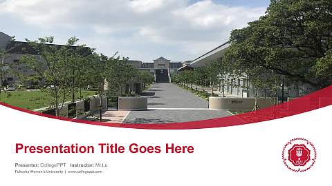 Fukuoka Women’s University Course/Courseware Creation PPT Template