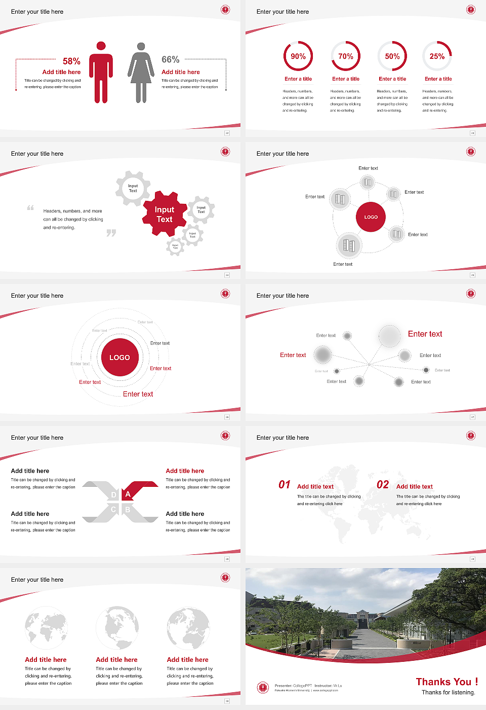 Fukuoka Women’s University Course/Courseware Creation PPT Template_Slide preview image4