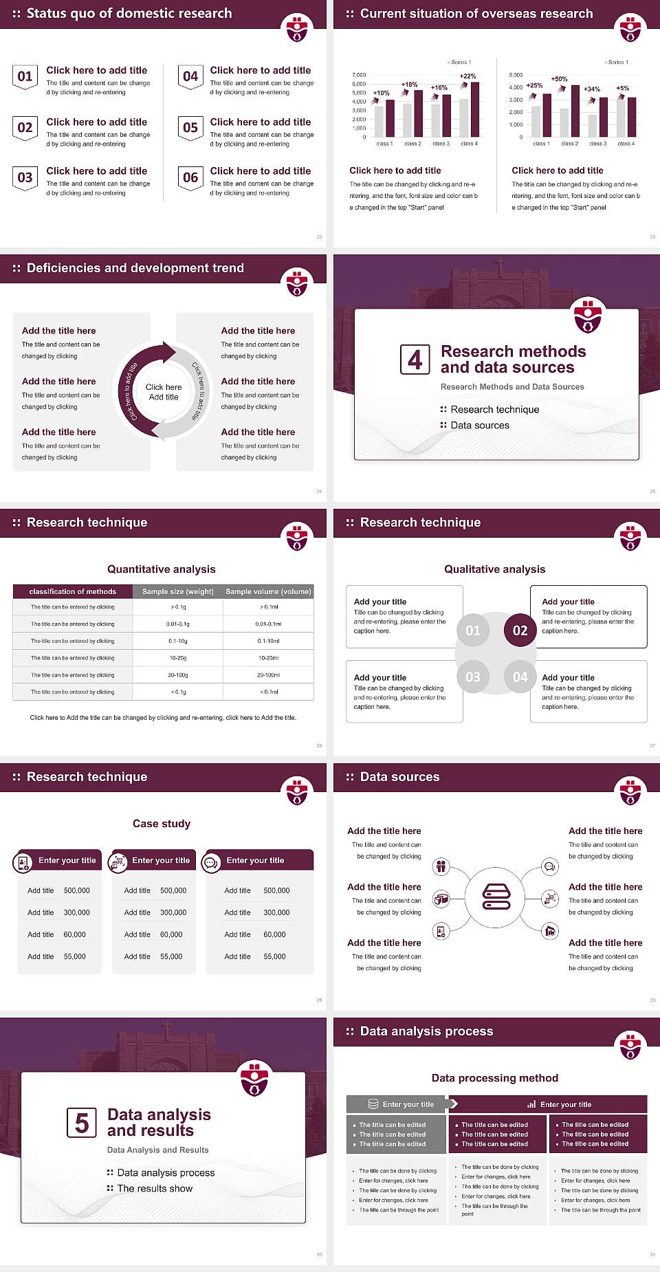 Saint Mary’s University Graduation Thesis Defense PPT Template4:3 ratio PPT effect preview image4