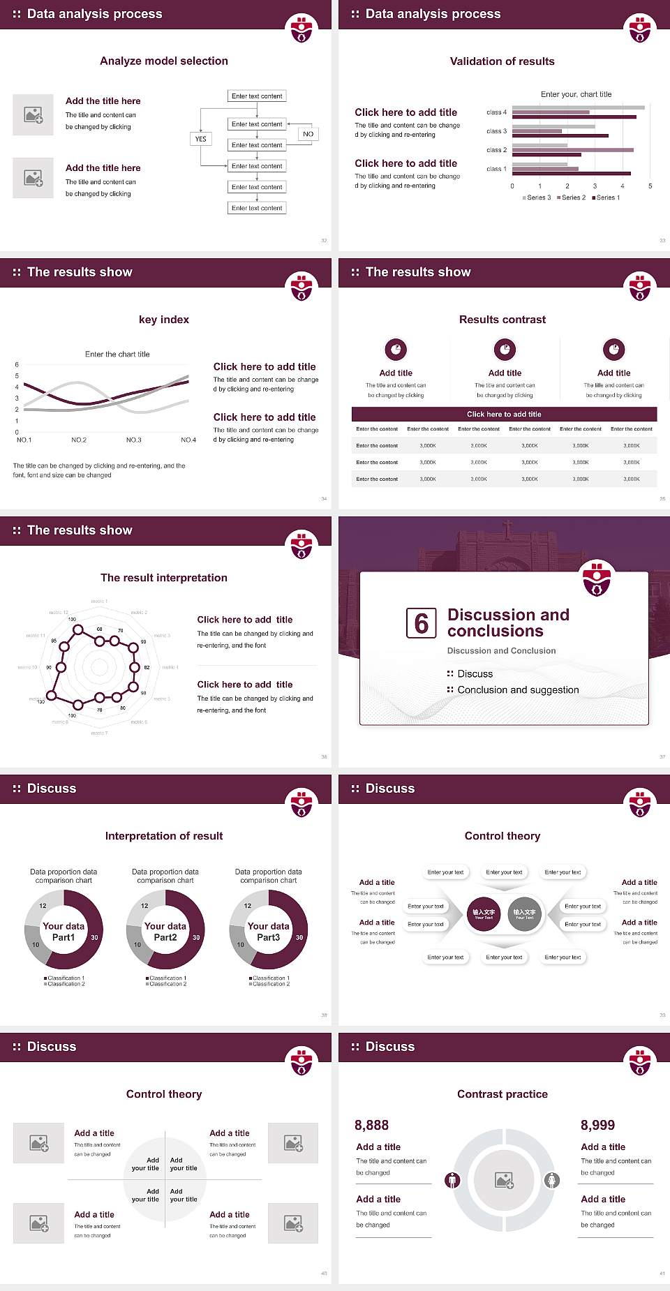Saint Mary’s University Graduation Thesis Defense PPT Template4:3 ratio PPT effect preview image5