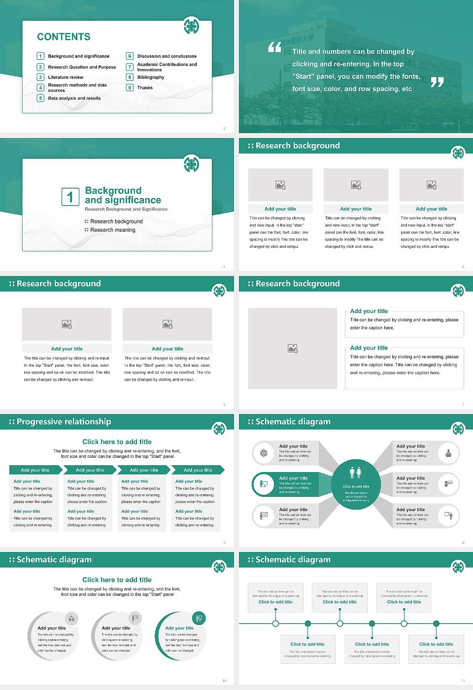 Fukui Health Science University Graduation Thesis Defense PPT Template16:9 ratio PPT effect preview image2