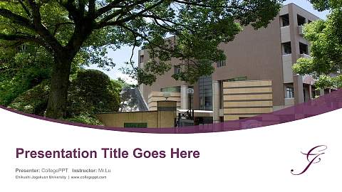 Chikushi Jogakuen University Course/Courseware Creation PPT Template