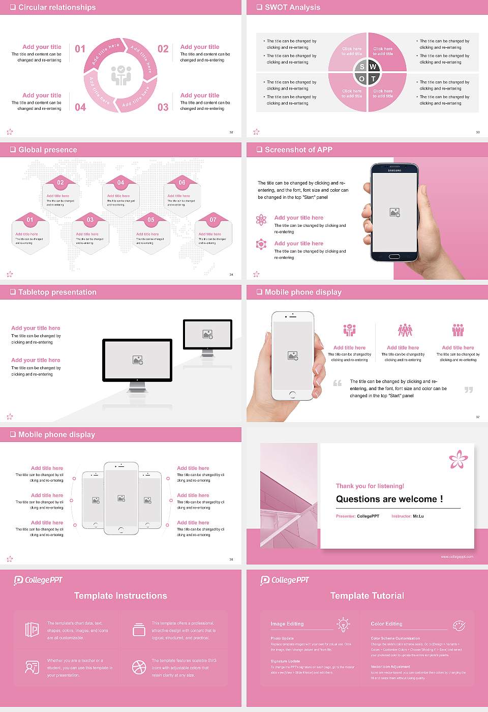 Fukuyama Heisei University General Purpose PPT Template16:9 ratio PPT effect preview image5