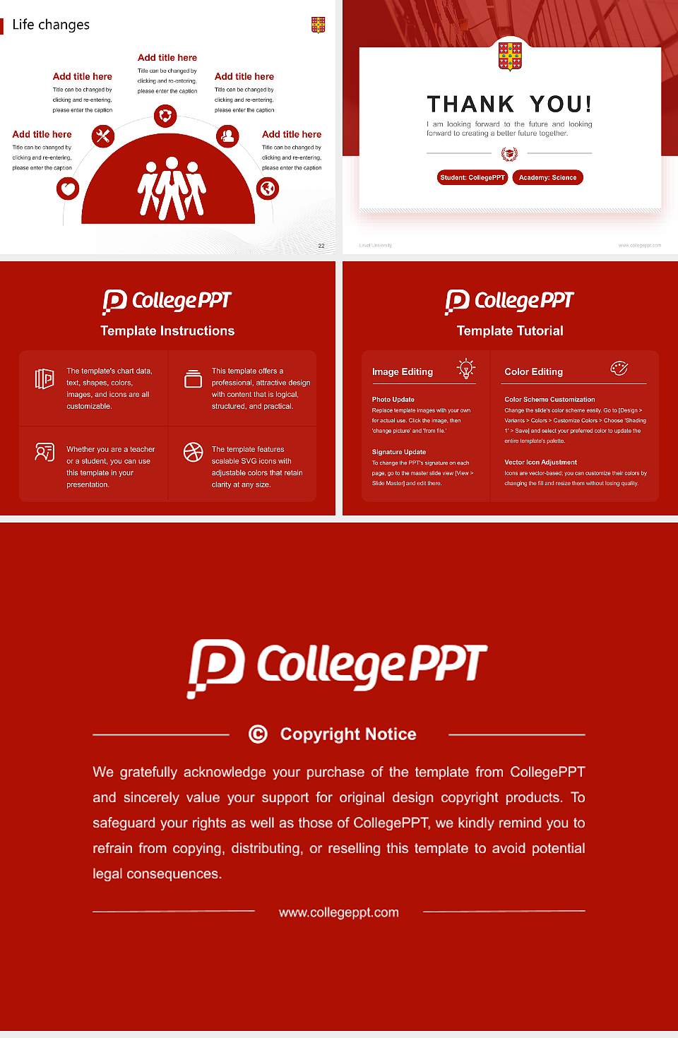 Laval University National Scholarship Defense PPT Template4:3 ratio PPT effect preview image4