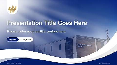 Trinity Western University Lecture Sharing and Networking Event PPT Template