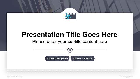 Royal Roads University National Scholarship Defense PPT Template