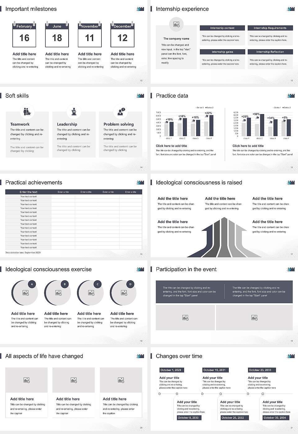Royal Roads University National Scholarship Defense PPT Template16:9 ratio PPT effect preview image3