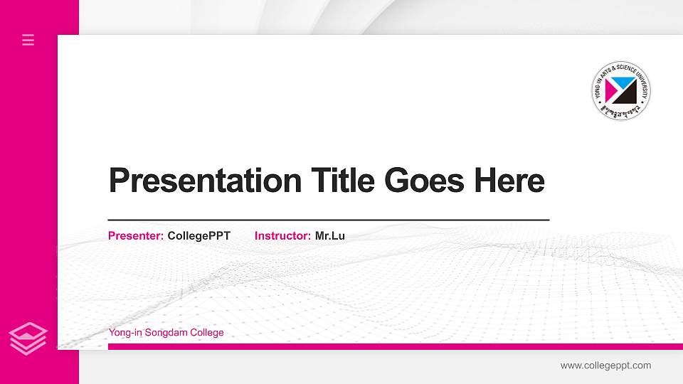 Yong-in Songdam College Thesis Proposal/Graduation Defense PPT Template16:9 ratio PPT effect preview image1