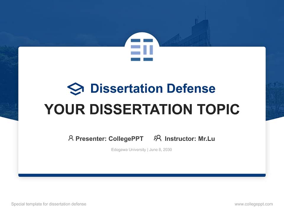 Edogawa University Graduation Thesis Defense PPT Template4:3 ratio PPT effect preview image7