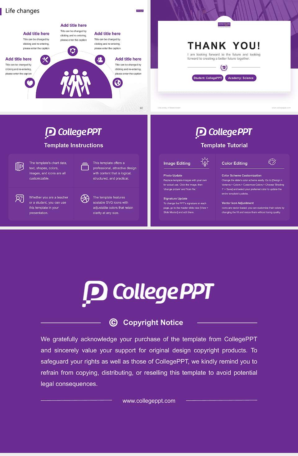 University of Manchester National Scholarship Defense PPT Template4:3 ratio PPT effect preview image4