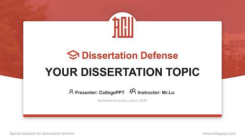 Asahikawa University Graduation Thesis Defense PPT Template