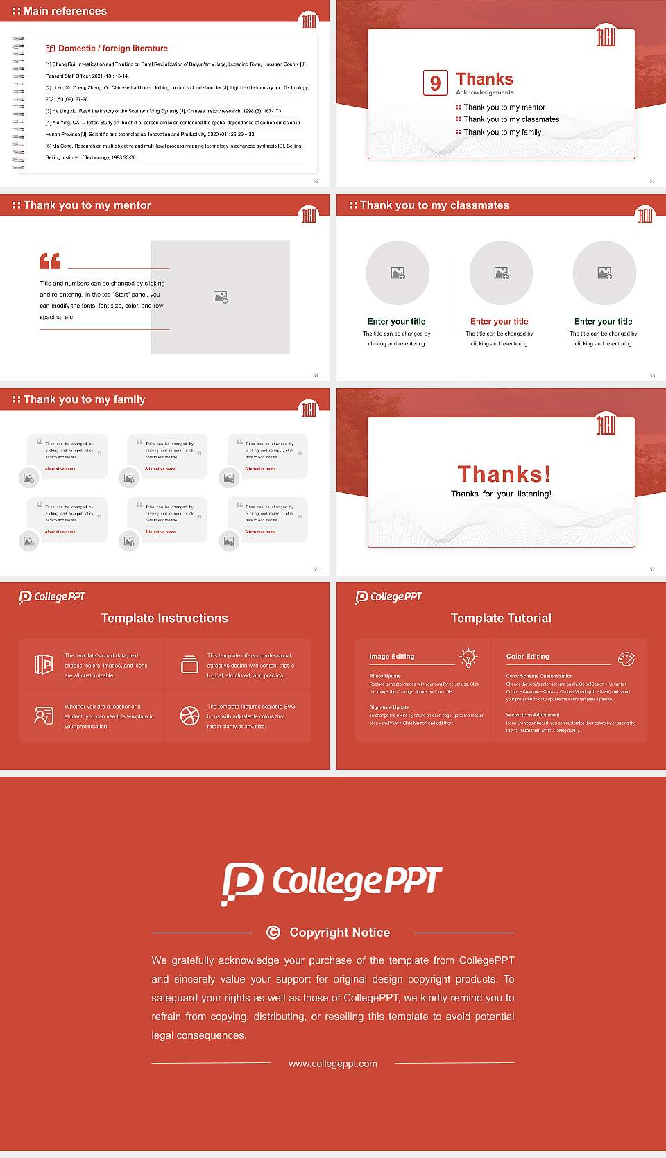 Asahikawa University Graduation Thesis Defense PPT Template16:9 ratio PPT effect preview image7