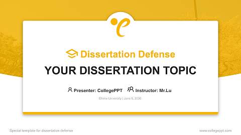Ehime University Graduation Thesis Defense PPT Template